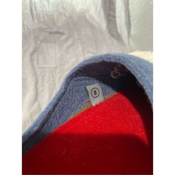 Tofee natural wool felt made in Italy blue with sheep front design SZ 8 - Picture 11 of 11